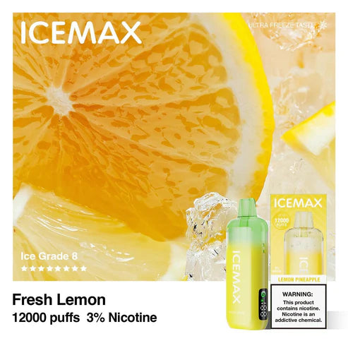 （展示）正品冰暴Icemax Ultra Freeze Taste 12000口超冰爽液晶显示屏一次性电子烟-多口味可选